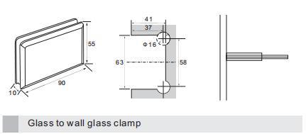 Bisagra de ducha de puerta de vidrio pivotante superior/inferior función de cabezal móvil ajustable y abierta de 360°